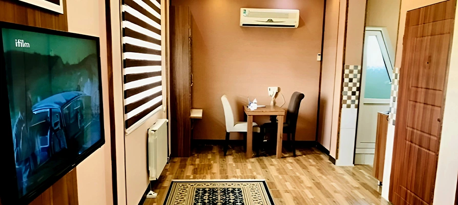 نمایی از اتاق های هتل خزر ماسال رشت