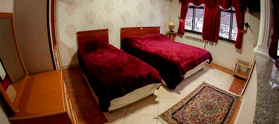 نمایی از اتاق های هتل زیارت گرگان