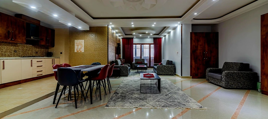 نمایی از سوئیت هتل آپارتمان الیت قشم